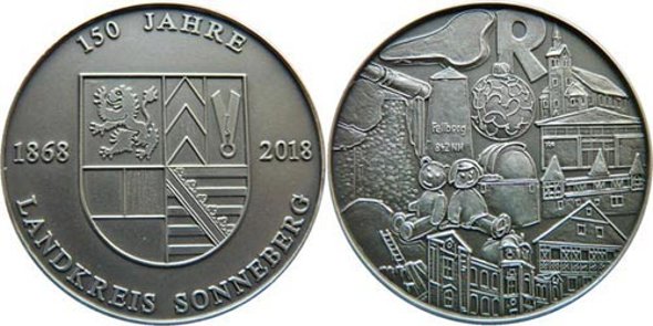 Die Gedenkmedaille zum Kreisjubiläum