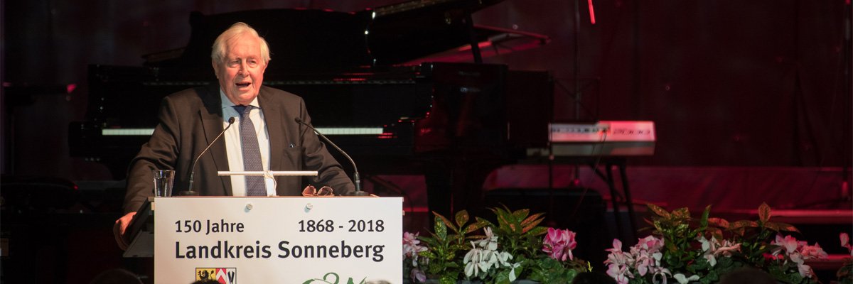 Festrede von Ministerpräsident a.D. Bernhard Vogel anlässlich des Festaktes "150 Jahre Landkreis Sonneberg" Festrede von Ministerpräsident a.D. Bernhard Vogel anlässlich des Festaktes "150 Jahre Landkreis Sonneberg"