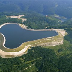 Oberbecken des Pumpspeicherwerks Goldisthal