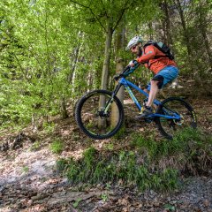 Mountainbiker am Rennsteig_Tourismusregion Coburg.Rennsteig_Rainer-Brabec