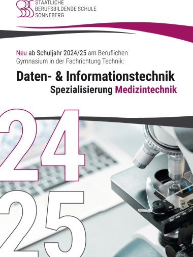 Am beruflichen Gymnasium der SBBS wird die neue Fachrichtung Daten- und Informationstechnik mit der Spezialisierung Medizintechnik angeboten.