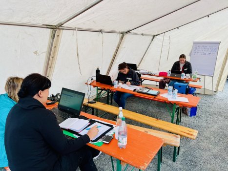 Am Einsatzlagezentrum gingen alle Informationen ein