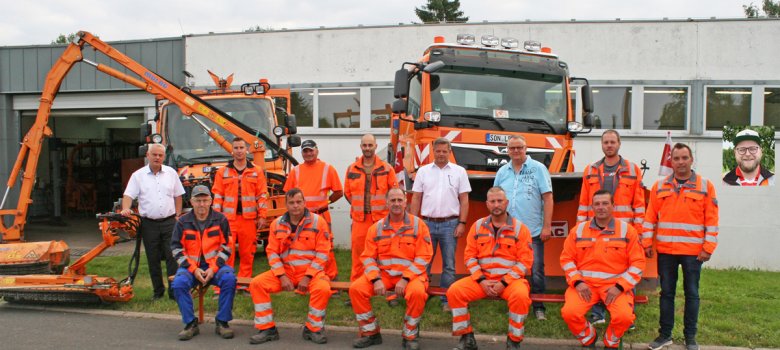 Das Team der Kreisstraßenmeisterei des Landkreises Sonneberg