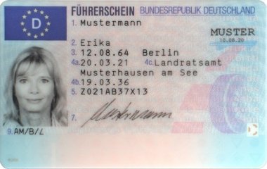 Musterexemplar EU-Führerschein