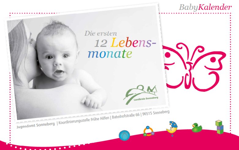 Titelbild des Babykalenders des Kreisjugendamtes Sonneberg