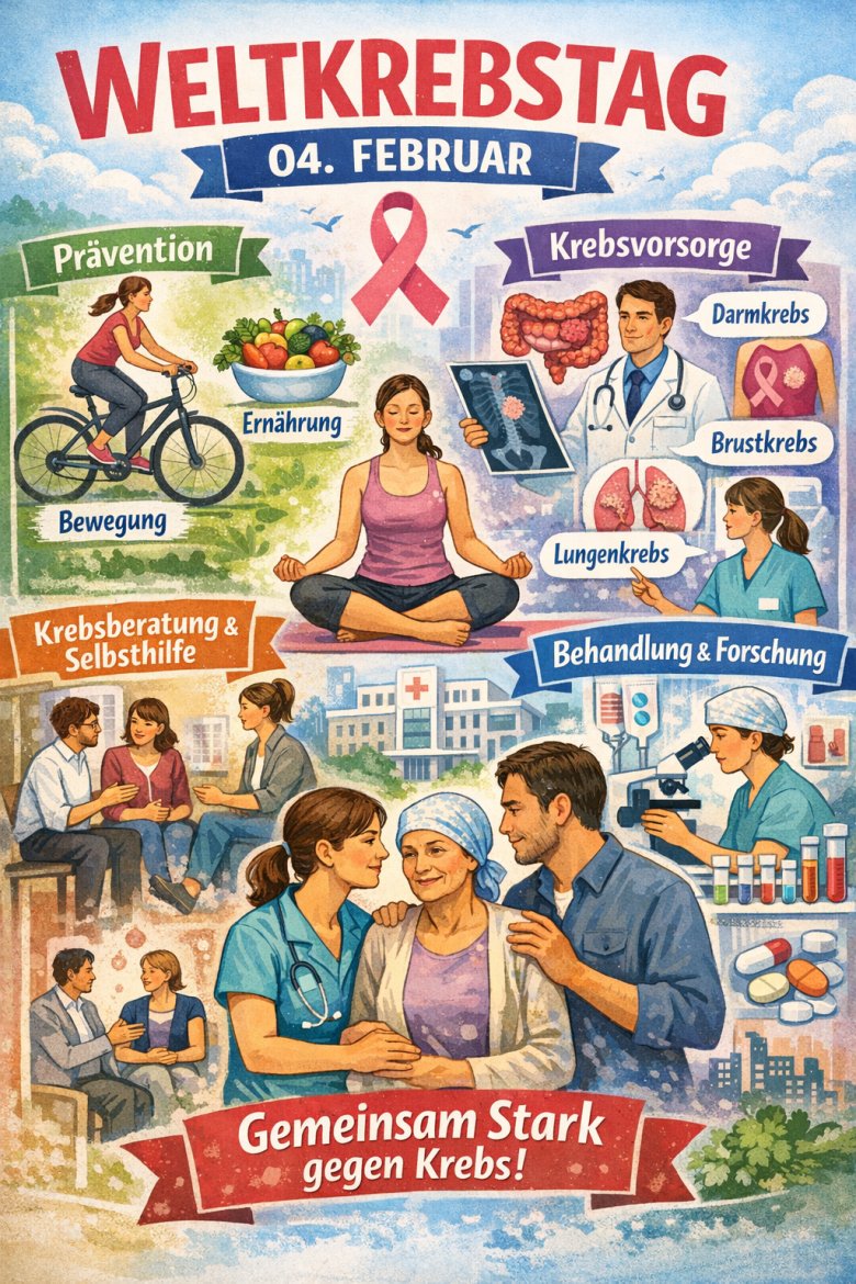 Plakat Weltkrebstag 2026 Plakat Weltkrebstag 2026
