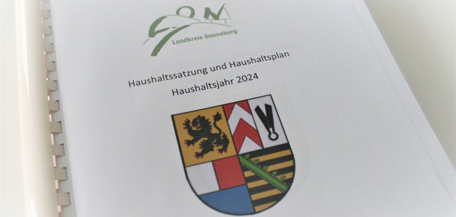 Deckblatt des Haushaltsplans 2024