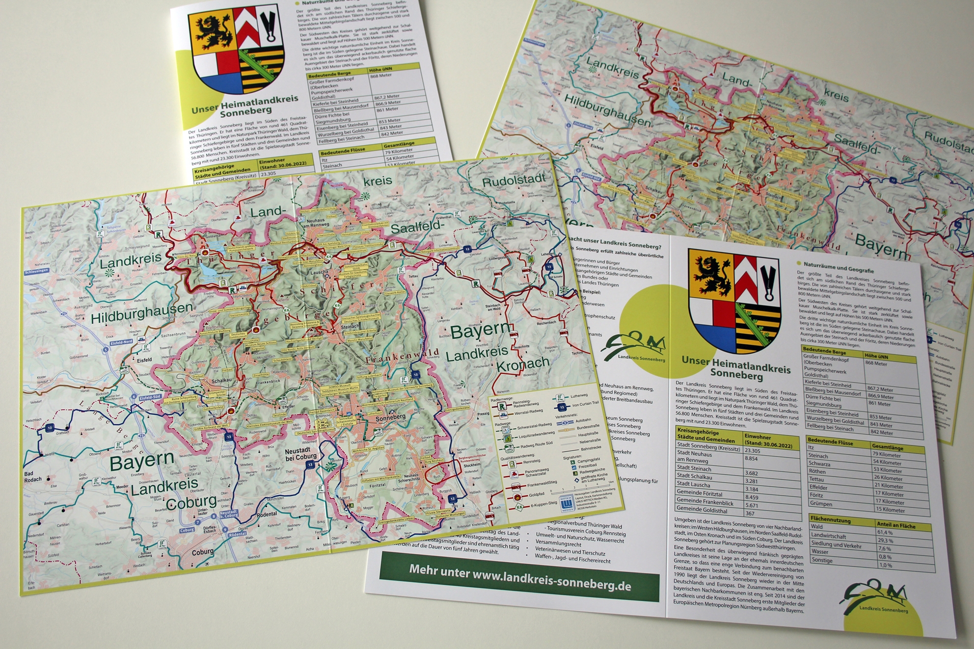 Der Faltplan "Unser Heimatlandkreis Sonneberg"