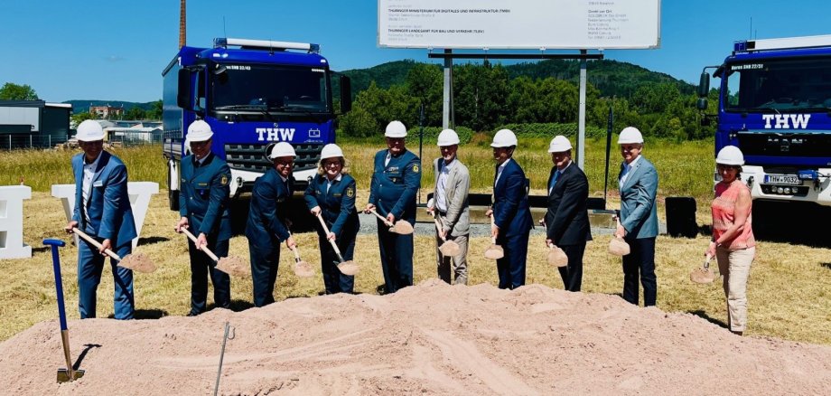 Spatenstich des Neubaus für den THW-Ortsverband Sonneberg
